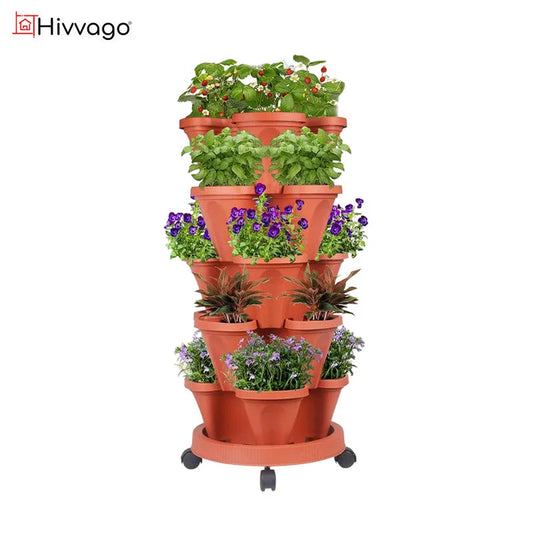 Hivvago 5-Tier Vertical Garden Planter – Stackable