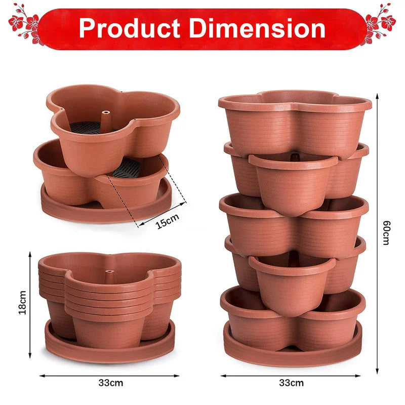 Hivvago 5-Tier Vertical Garden Planter – Stackable