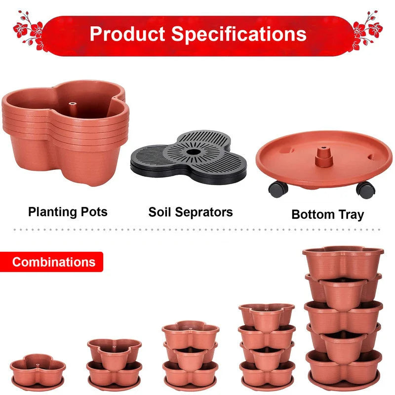 Hivvago 5-Tier Vertical Garden Planter – Stackable