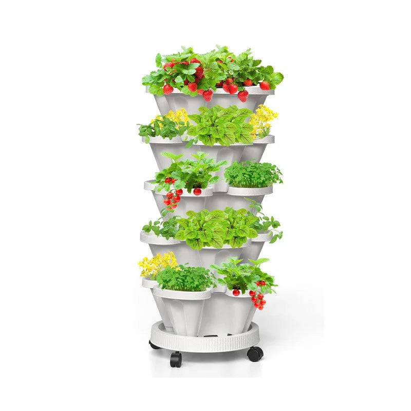 Hivvago 5-Tier Vertical Garden Planter – Stackable