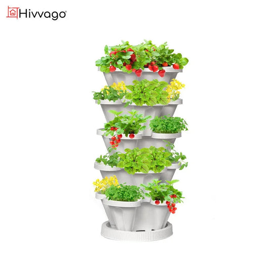 Hivvago 5-Tier Vertical Garden Planter – Stackable