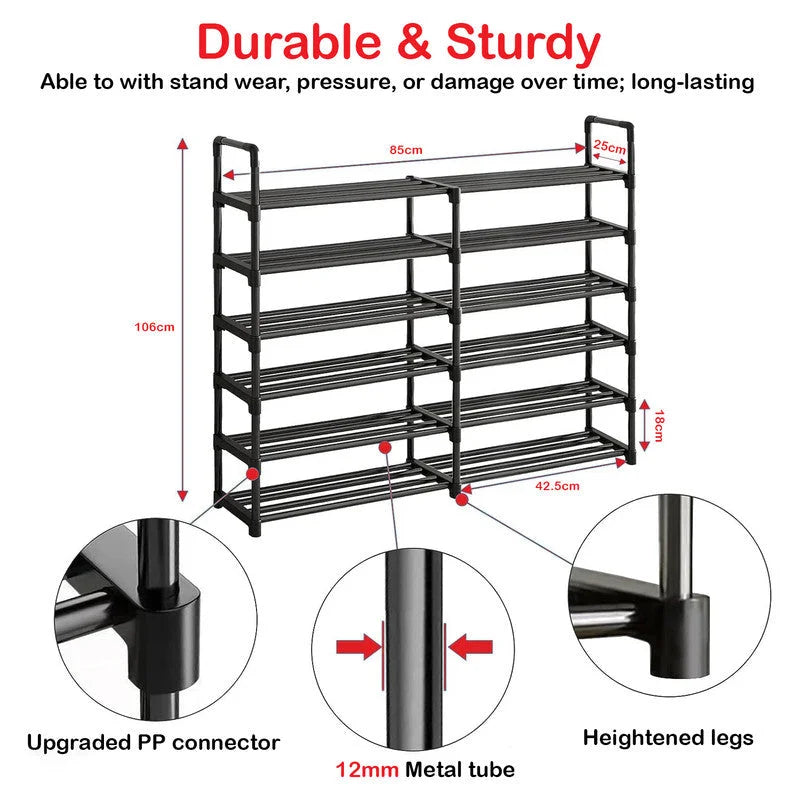 Hivvago 6 Tiers Shoe Rack Storage Organizer Shelf
