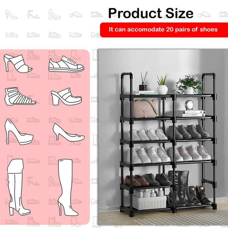 Hivvago 6 Tiers Shoe Rack Storage Organizer Shelf