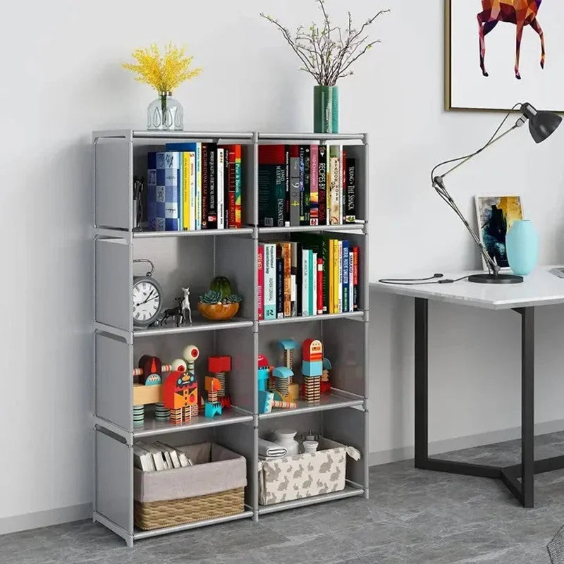 Hivvago 8 Grid Storage Rack Bookshelf Organizer Lightweight