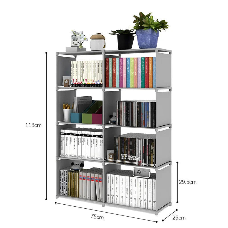 Hivvago 8 Grid Storage Rack Bookshelf Organizer Lightweight
