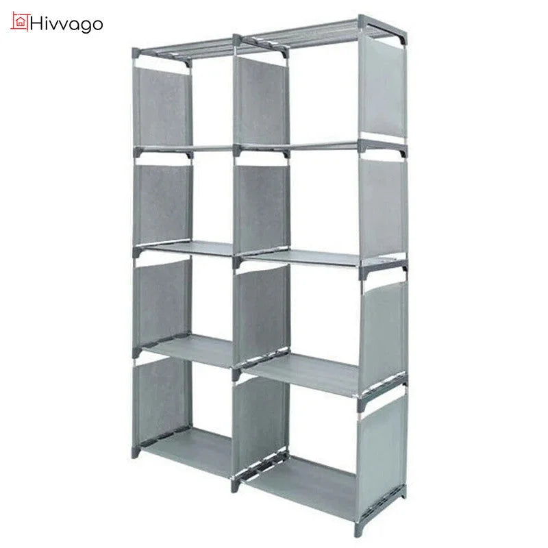 Hivvago 8 Grid Storage Rack Bookshelf Organizer Lightweight