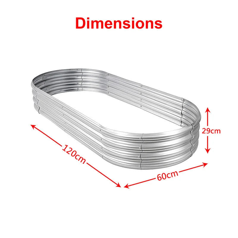 Hivvago Raised Garden Bed – Galvanized Steel Planter Box