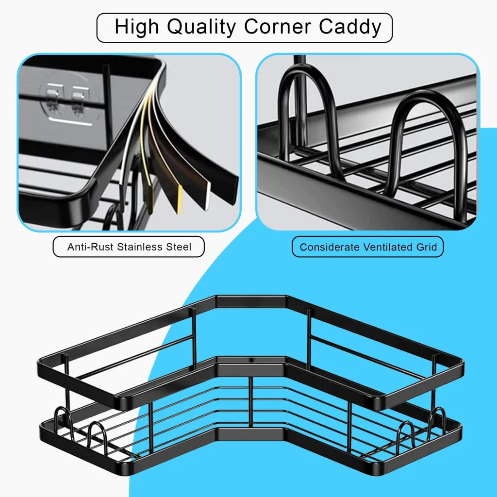 Hivvago Stainless Steel Bathroom Organizer Shelves