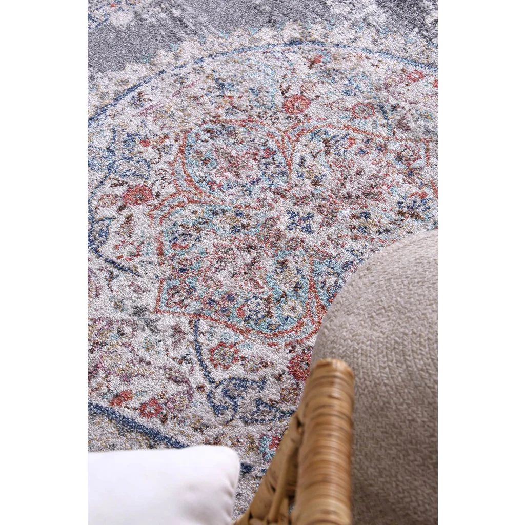 Hollow Medalion Transitional Grey Rug 280x380 - Home &