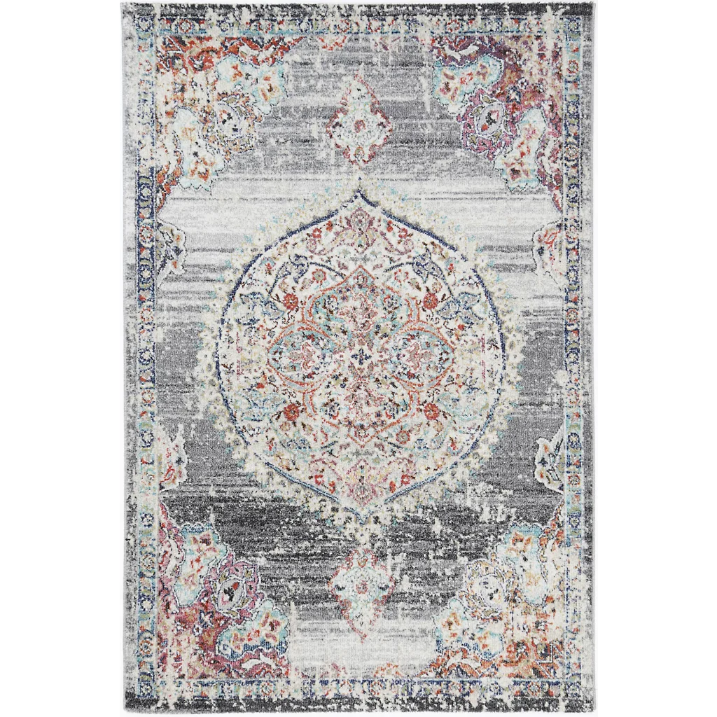 Hollow Medalion Transitional Grey Rug 280x380 - Home &