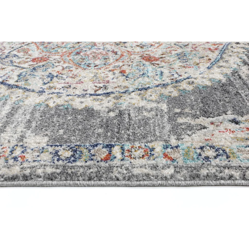 Hollow Medallion Transitional Grey Rug - 160x230 - Home &
