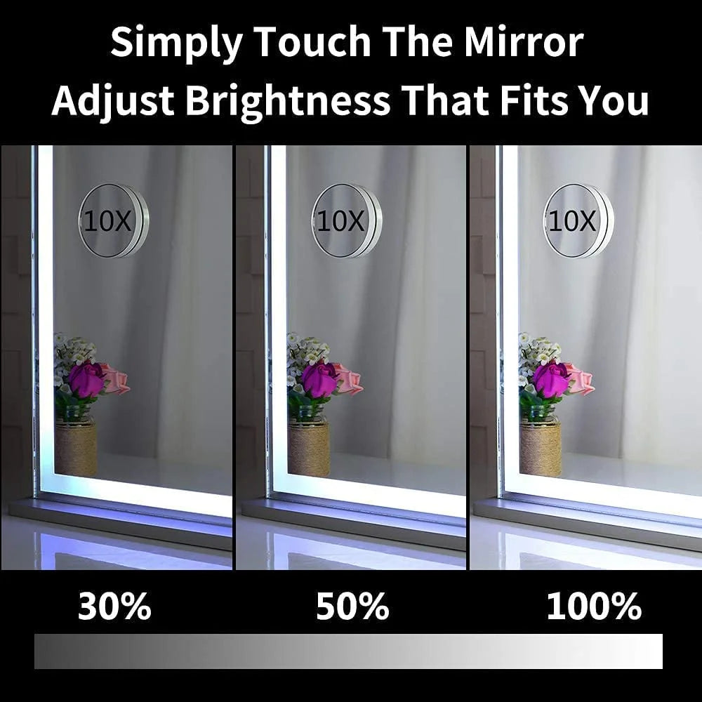 Hollywood LED Makeup Mirror with Smart Touch Control and 3