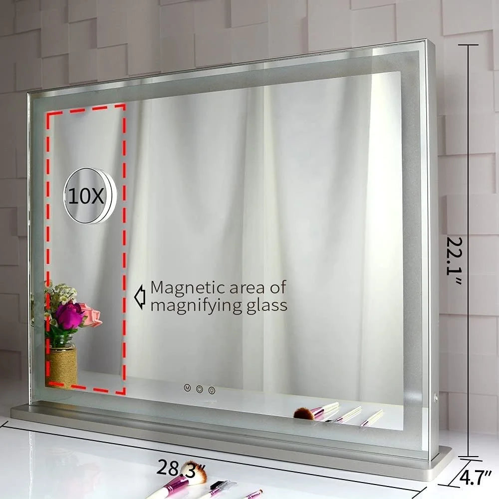 Hollywood LED Makeup Mirror with Smart Touch Control and 3