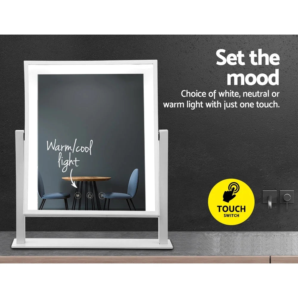 Hollywood Makeup Mirror with Dimmable Bulb Lighted Dressing