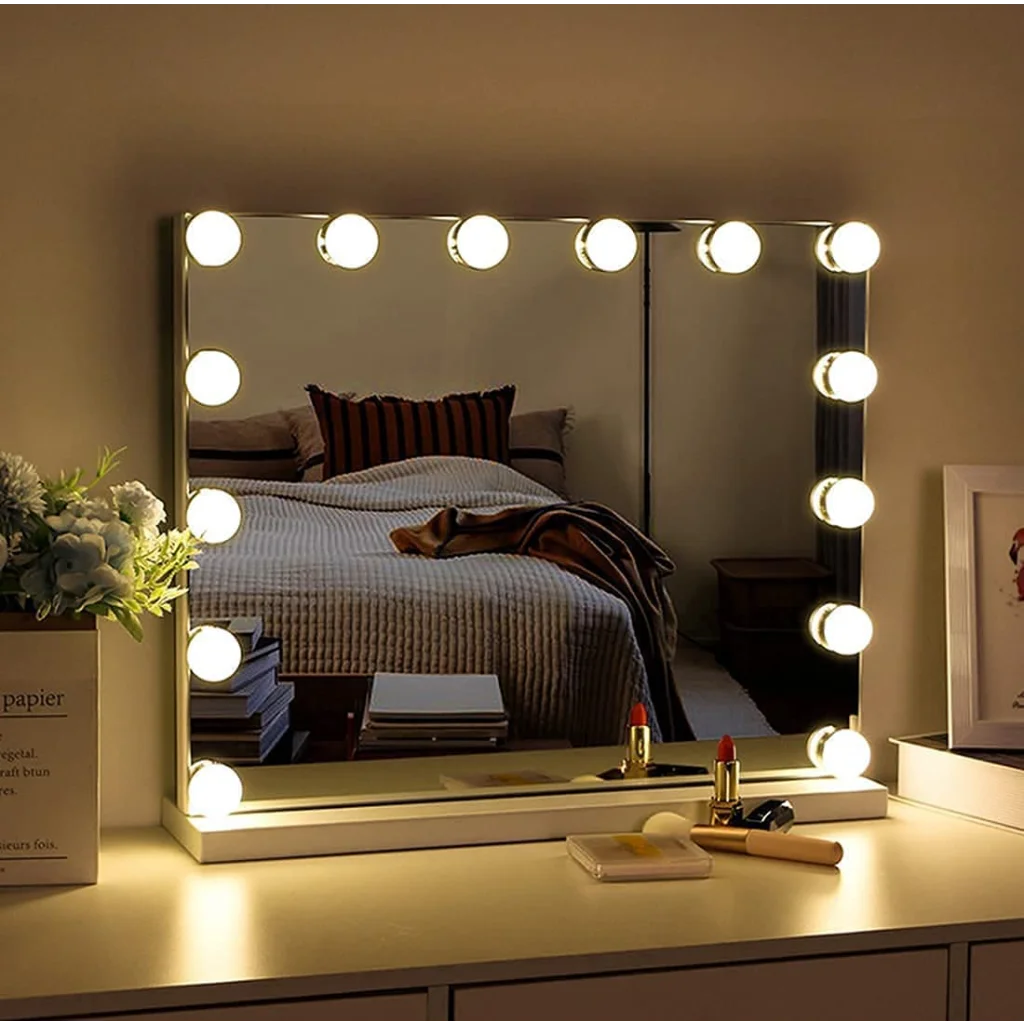 Hollywood Vanity LED Makeup Lights Mirror with 3 Color