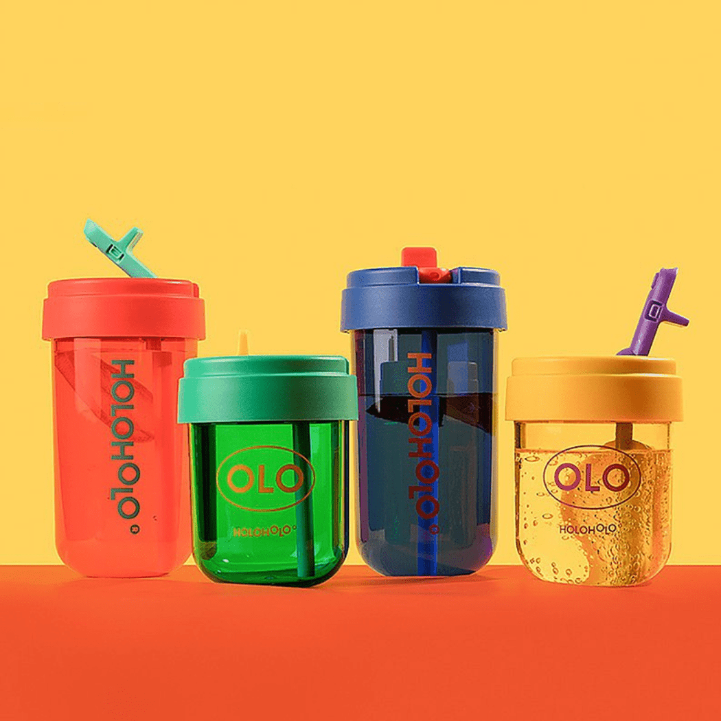 HOLOHOLO Heat-Resistant Reusable Coffee Cup Blue 300ml