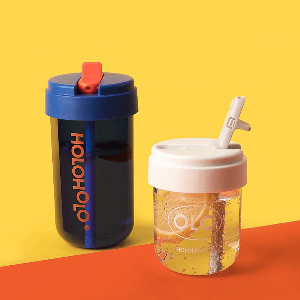 HOLOHOLO Heat-Resistant Reusable Coffee Cup Grey 300ml