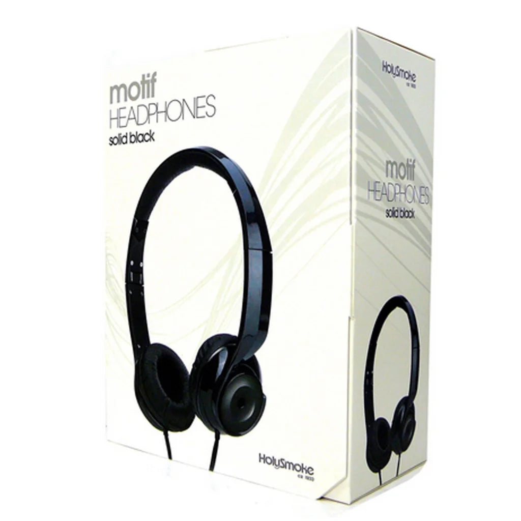 Holysmoke Motif On-Ear Foldable Headphones Black