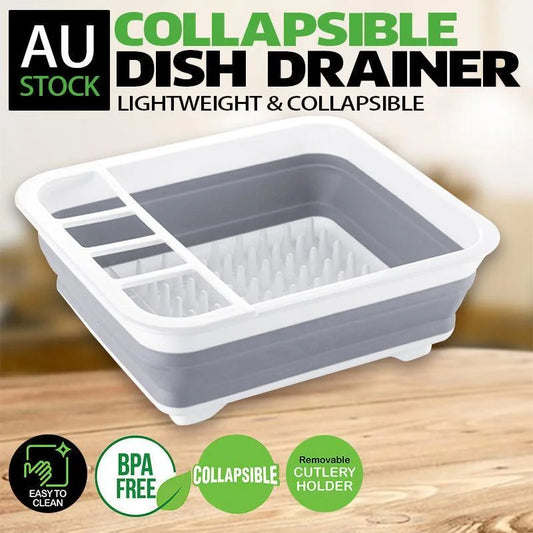 Home Master Collapsible Dish Drainer Small Spaces Camping