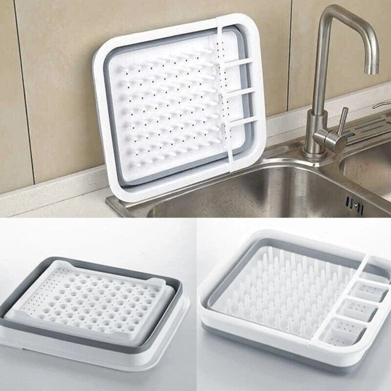 Home Master Collapsible Dish Drainer Small Spaces Camping