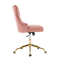 Home Office Chair Velvet Pink - Furniture