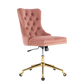 Home Office Chair Velvet Pink - Furniture
