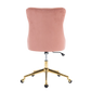 Home Office Chair Velvet Pink - Furniture