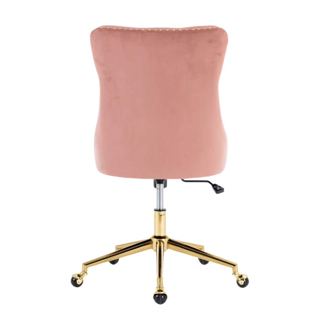 Home Office Chair Velvet Pink - Furniture
