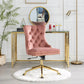 Home Office Chair Velvet Pink - Furniture