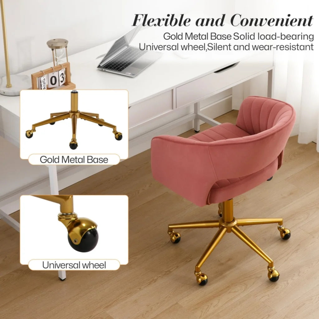 Home Office Chair Velvet Rose - Furniture