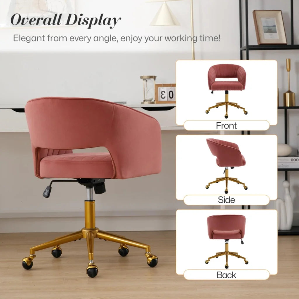 Home Office Chair Velvet Rose - Furniture