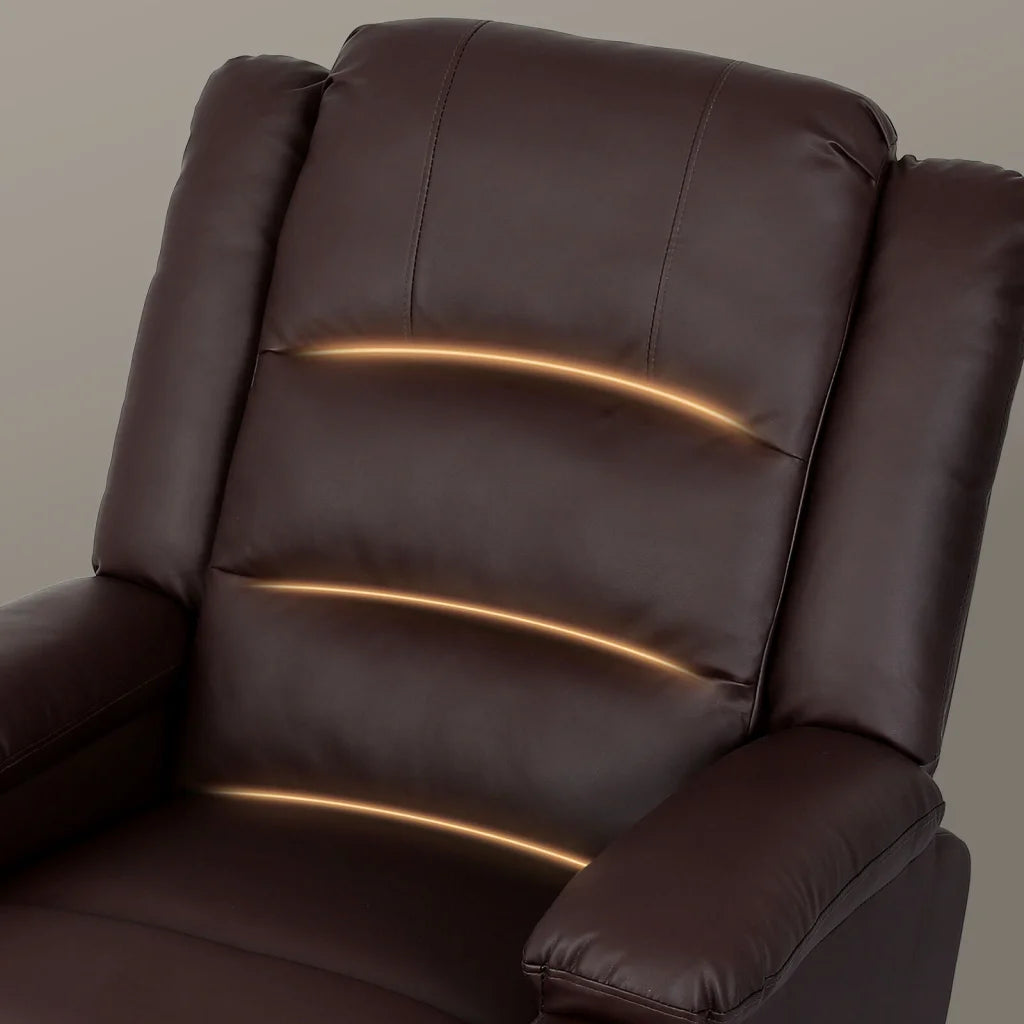 Home Recliner Chair - PU Leather Sofa Lounge Armchair MARLO