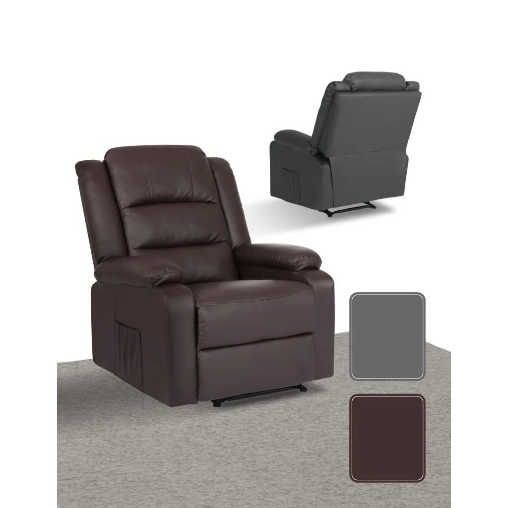 Home Recliner Chair - PU Leather Sofa Lounge Armchair MARLO
