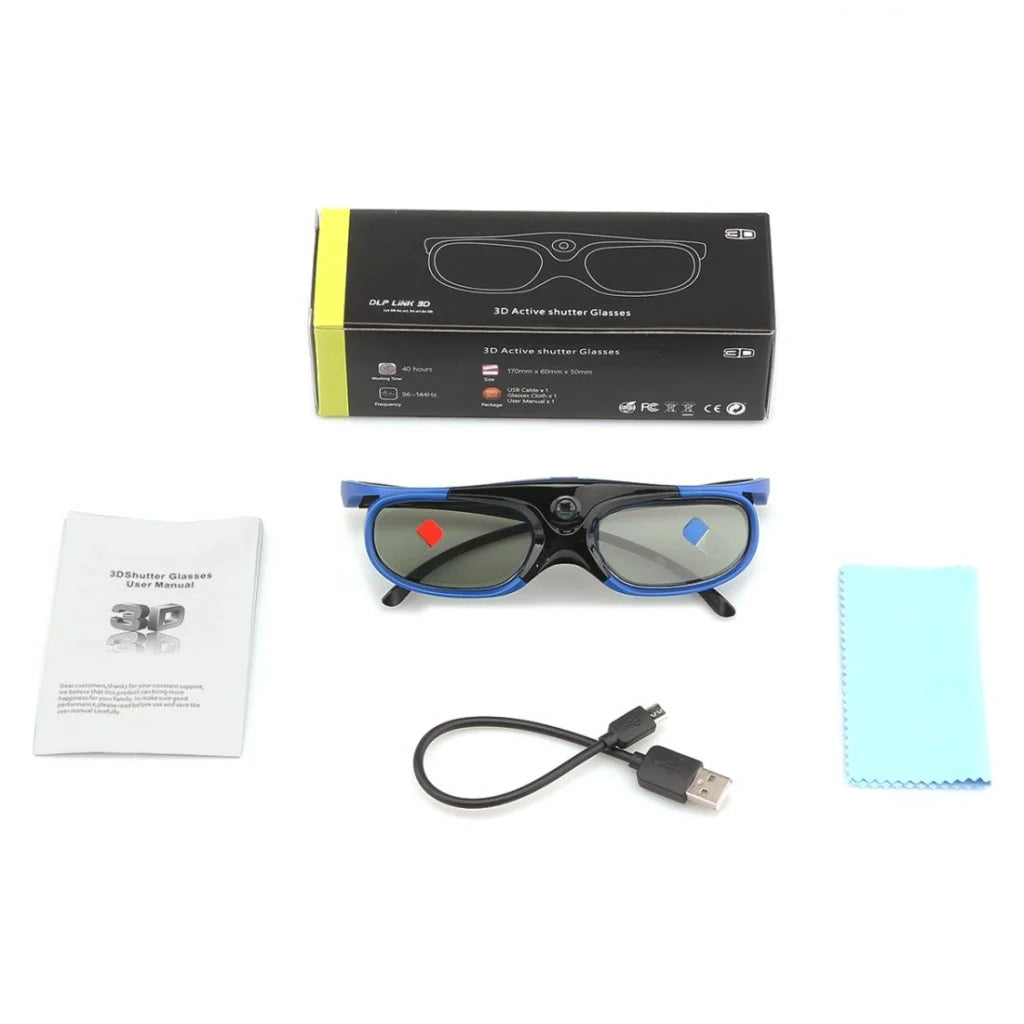 Home Theater 3D Glasses - Active Shutter For Projectors & Tvs-1915197751596027906