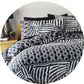 Homeport Kenya Black Printed Geometric Quilt Cover Set