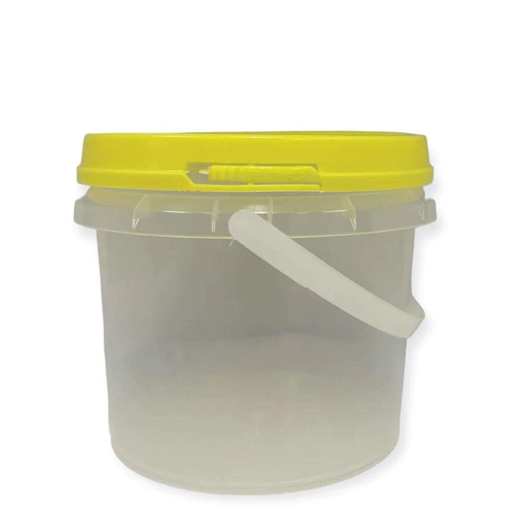 Honey Bucket Bulk 10 x 0.8L with Lid - 1Kg Clear
