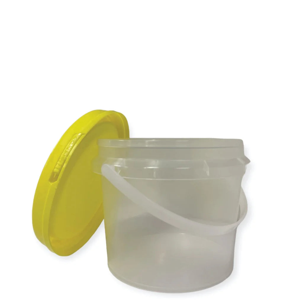 Honey Bucket Bulk 10 x 0.8L with Lid - 1Kg Clear