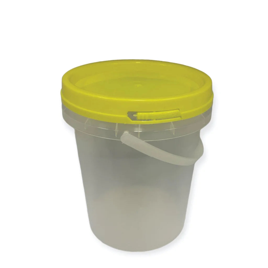 Honey Bucket Bulk 10x 1.2L with Lid - 1.5Kg Clear Tamper