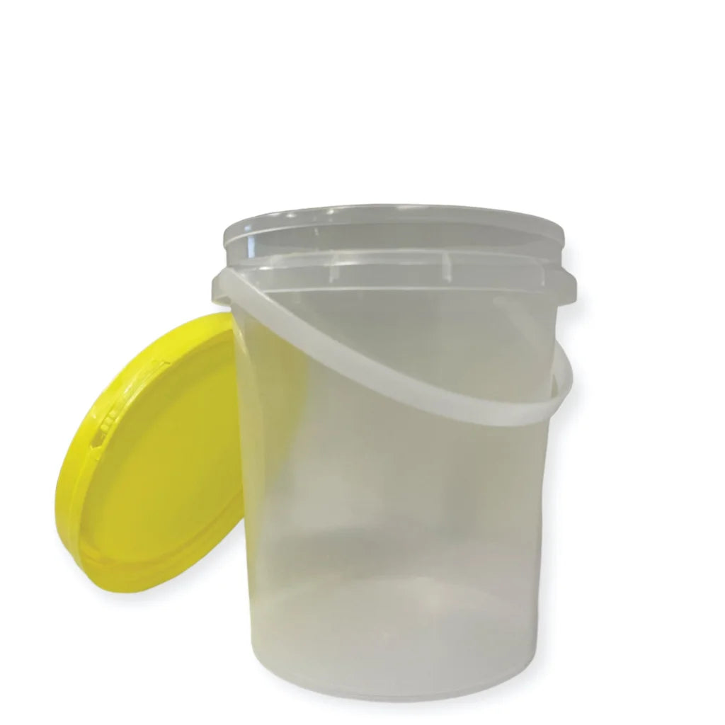 Honey Bucket Bulk 10x 1.2L with Lid - 1.5Kg Clear Tamper