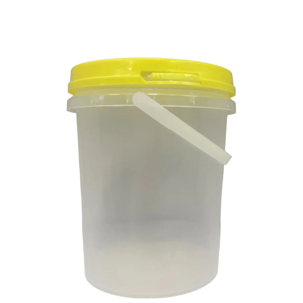 Honey Bucket Bulk 10x 1.2L with Lid - 1.5Kg Clear Tamper