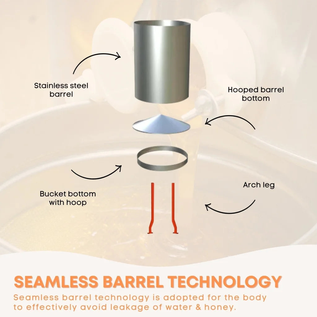 Honey Extractor 2-Frame Stainless Manual Crank