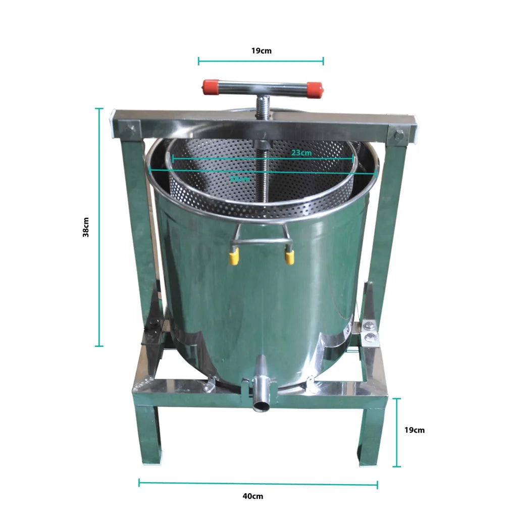 Honey Wax Press 10L Capping Stainless Steel Manual Presser