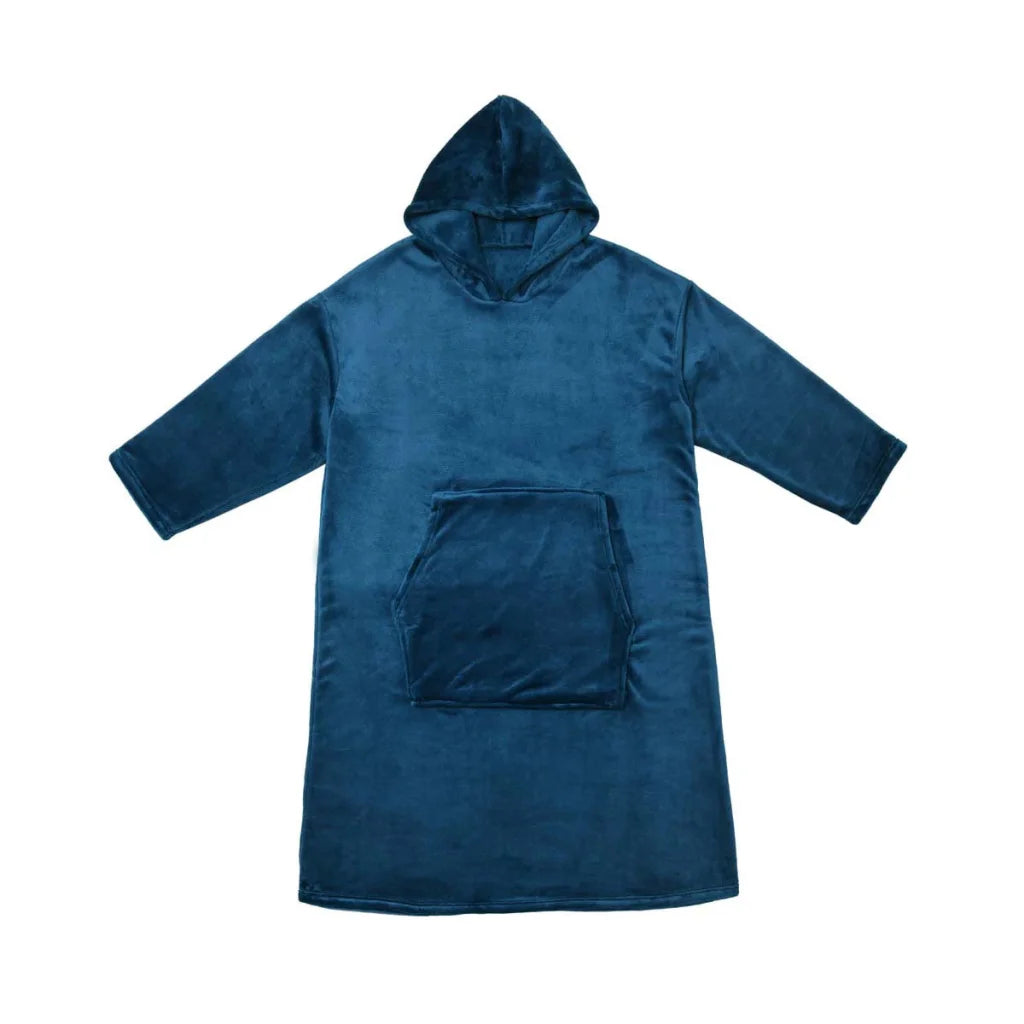 Hooded Blanket Super Soft Extra Large - Ink Blue