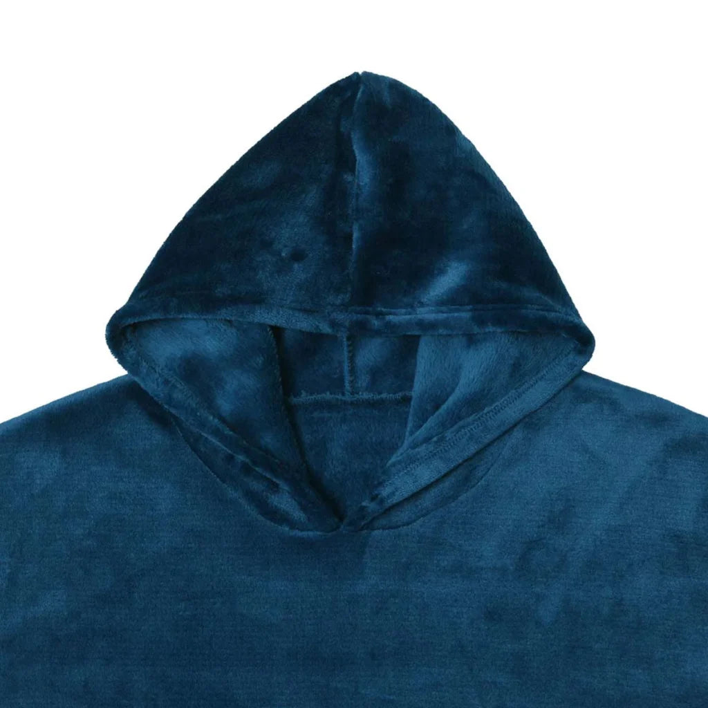 Hooded Blanket Super Soft Extra Large - Ink Blue