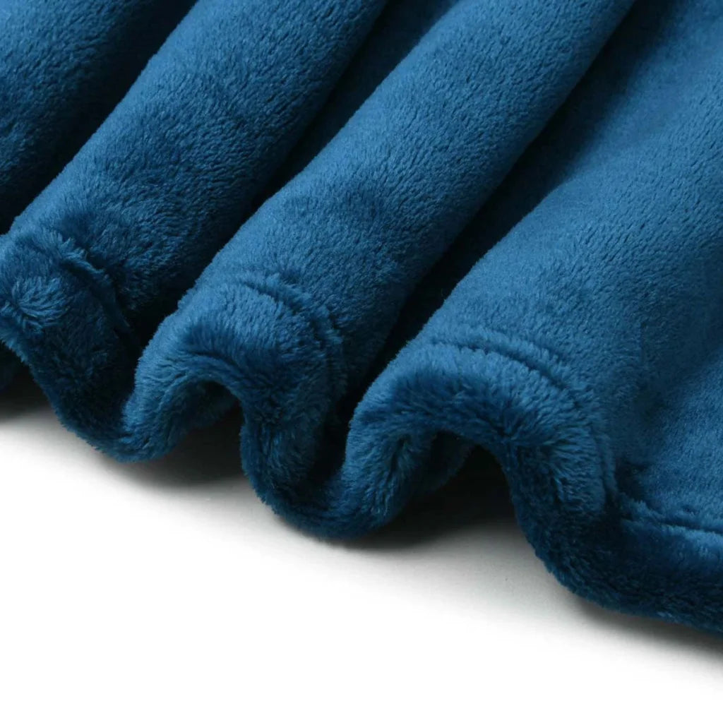 Hooded Blanket Super Soft Extra Large - Ink Blue