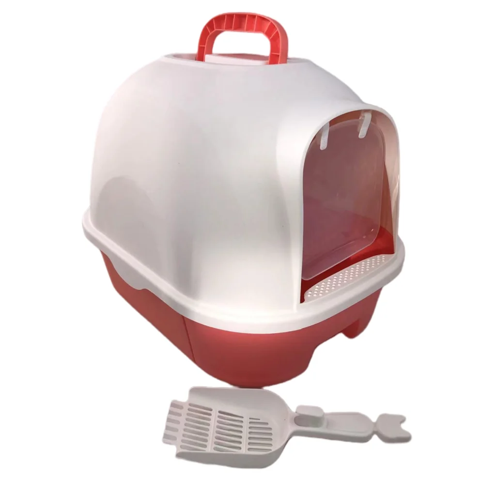 Hooded Cat Toilet Litter Box Tray House with Drawer & Scoop