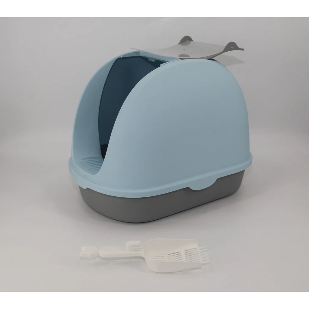 Hooded Cat Toilet Litter Box Tray House with Handle & Scoop
