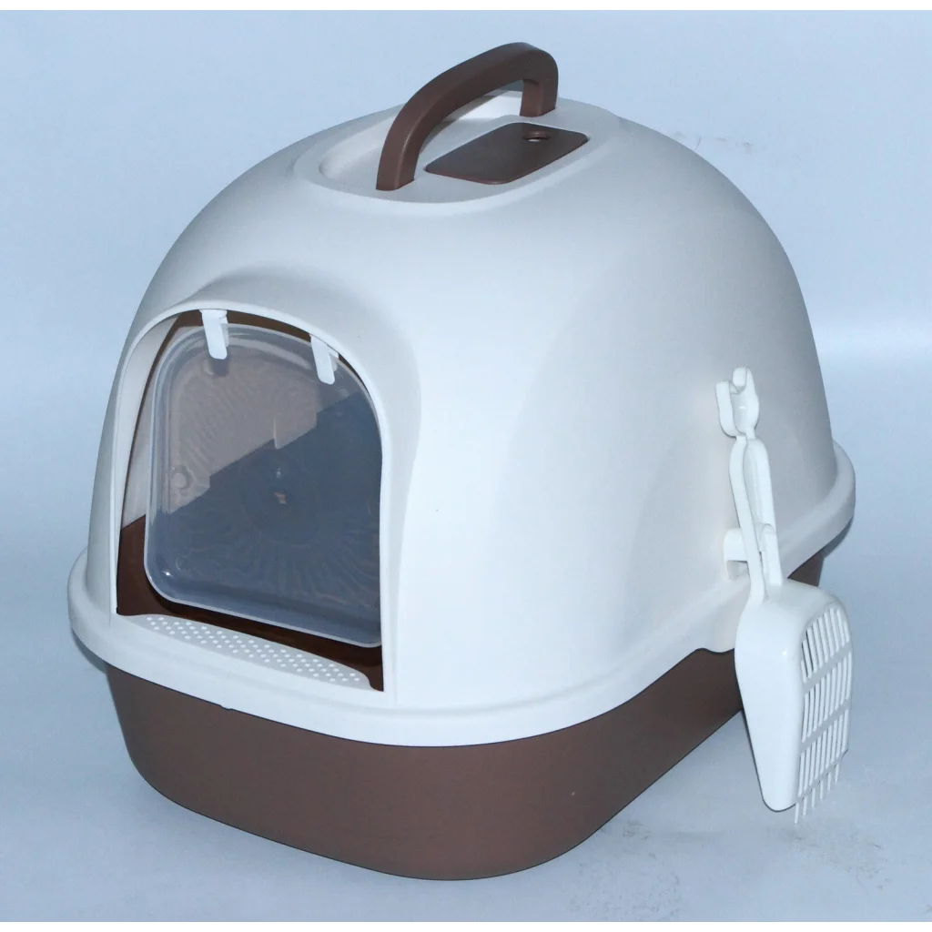 Hooded Cat Toilet Litter Box Tray House with Handle & Scoop