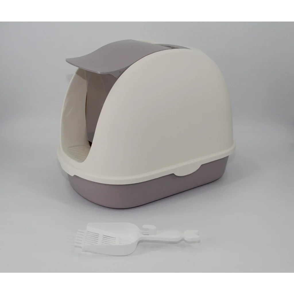 Hooded Cat Toilet Litter Box Tray House with Handle & Scoop