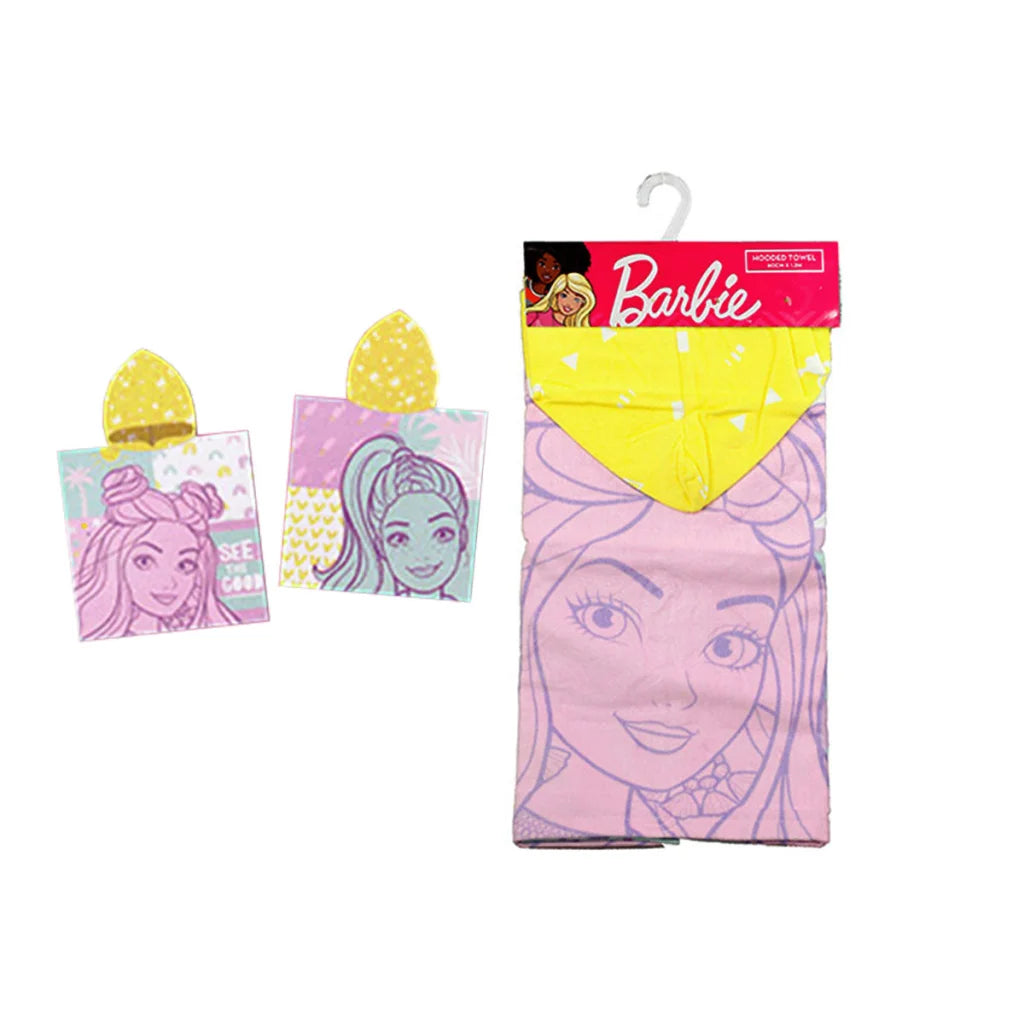Hooded Towel Caprice Barbie See the Good Cotton Licensed 60